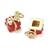 Brass Enamel Pendants KK-F933-18G-3