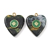 304 Stainless Steel Resin Pendants STAS-F352-07A-02-1
