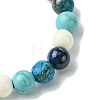 Summer Beach Turtle Dyed Synthetic Turquoise Bracelets BJEW-JB10896-01-4