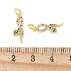 Brass Micro Pave Cubic Zirconia Pendants KK-U056-52G-3