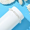Natural Keshi Freshwater Pearl & Non-magnetic Synthetic Hematite Beaded Bracelets for Women BJEW-JB14107-2