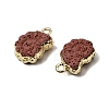 Dyed Synthetic Lava Rock Pendants G-P614-05G-01-2