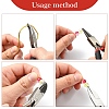 4Pcs 4 Styles Carbon Steel Flat Nose Pliers for Jewelry Making Supplies TOOL-YW0001-80-4