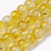 Two Tone Crackle Glass Beads Strands GLAA-F098-03C-06-1