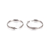 304 Stainless Steel Geometric Hoop Earrings for Women STAS-D171-33B-P-3