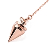 Brass Dowsing Pendulum Big Pointed Cone Pendants KK-H491-05-3