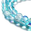 Synthetic Moonstone Beads Strands G-P528-J01-17-3