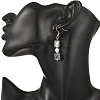 Abalone Shell/Paua Shell & Shell Pearl Bead Dangle Earrings EJEW-JE07322-3