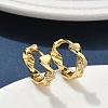 Brass Micro Pave Clear Cubic Zirconia Hoop Earrings EJEW-C182-05A-G-1