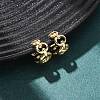 Brass Cuff Earrings EJEW-G445-03G-2