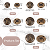 Olycraft 50Pcs 5 Styles 4-Hole Brass Buttons BUTT-OC0001-48AB-2