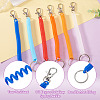 6Pcs Plastic Spiral Retractable Spring Coil Keychains KEYC-TA0004-83-4