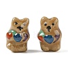 Hand-Painted Porcelain Beads PORC-R001-01D-1