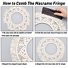   2 Sets 2 Styles Cotton Mini Wall Mirror with Macrame Fringe HJEW-PH0001-39-6