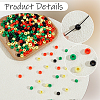 1000Pcs 4 Colors Opaque Plastic Beads KY-SC0002-63-7