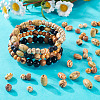 140Pcs 7 Styles Printed Wood Beads WOOD-TA0001-75-18