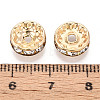 Brass Rhinestone Spacer Beads KK-N273-01C-G-3