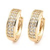 Brass Micro Pave Cubic Zirconia Hoop Earrings EJEW-D078-15KCG-1