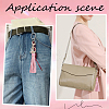 1Pc PU Leather Tassel Keychains KEYC-CL0001-51A-5