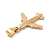 PVD Vacuum Plating 201 Stainless Steel Pendants X-STAS-P314-19G-3
