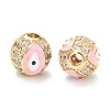 Brass Micro Pave Cubic Zirconia Charms ZIRC-A019-16G-A01-2