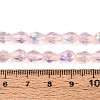 Transparent Electroplate Glass Beads Strands EGLA-N023-6x8mm-A03-4