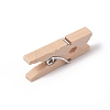 Natural Wooden Craft Pegs Clips WOOD-E010-02E-3