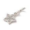 Brass Micro Pave Cubic Zirconia Pendants KK-D378-25S-2