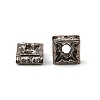 Brass Rhinestone Spacer Beads RB-A013-6x6-01B-NF-2