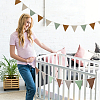 3Pcs 2 Styles Linen & Twine Pennant Flags Banners DIY-WR0005-42-5