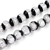 Luminous Handmade Lampwork Silver Foil Beads Strand FOIL-N029-03F-1