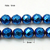 Non-Magnetic Synthetic Hematite Beads Strands G-C018-8mm-1