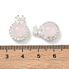 Brass Micro Pave Clear Cubic Zirconia Pendants KK-D228-01S-01-3