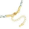 Braided Polycotton Cord Necklaces Making MAK-F038-B23-G-3
