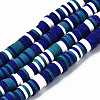 Handmade Polymer Clay Beads Strands CLAY-R089-6mm-138-1