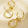 8-Shaped Stainless Steel Hoop Earrings EB9350-1-2