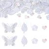 40Pcs 4 Styles Polyester Embroider Thread Iron on/Sew On Patches PATC-TA0001-45C-1