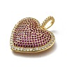 Brass Micro Pave Cubic Zirconia Pendants KK-C090-43G-03-2