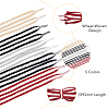 5 Pairs 5 Colors Two Tone Flat Polyester Braided Shoelaces DIY-FH0005-41A-02-5