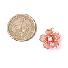 Handmade Glass Seed Beaded Sakura Pendants PALLOY-MZ00763-3