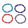 Transparent Glass Beads Multi-layered Stretch Beaded Bracelet for Women BJEW-JB12876-2
