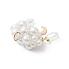 Pearlized Glass Pearl Beads Pendants PALLOY-MZ01101-03-4