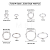 400Pcs 4 Style 304 Stainless Steel Open Jump Rings STAS-SC0001-19-2
