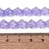 Transparent Crackle Glass Beads Strands GLAA-Q115-04A-05-4