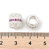 Brass Micro Pave Cubic Zirconia European Beads KK-P297-05S-05-2