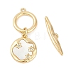 Brass Micro Pave Clear Cubic Zirconia Toggle Clasps KK-K391-27G-2