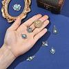 12Pcs 6 Styles Imitation Turquoise Resin Pendants FIND-SZ0019-78-3