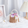 6Pcs Plastic Flower Baskets with Handle DIY-WA0001-21-5