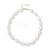Natural Baroque Pearl Keshi Pearl Beaded Necklaces for Women NJEW-JN05870-4
