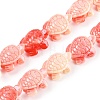 Synthetic Shell Dyed Carved Beads Strands SHEL-C008-02-1